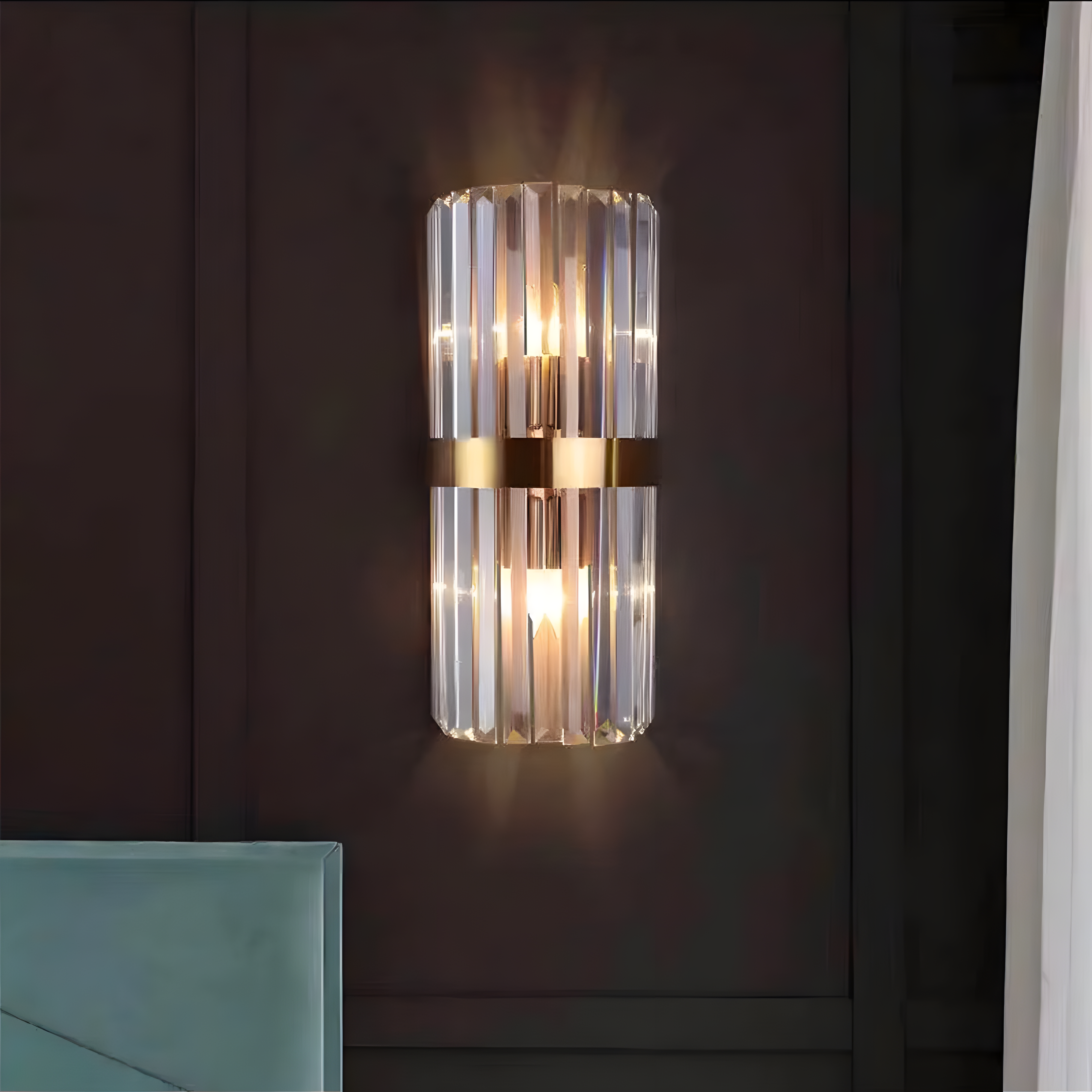 Crystal Wall Light | Modern Luxury Stainless Steel Sconce