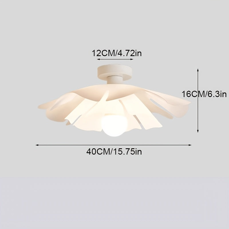 Rose Petal Ceiling Light | Modern Semi-Flush Flower Design
