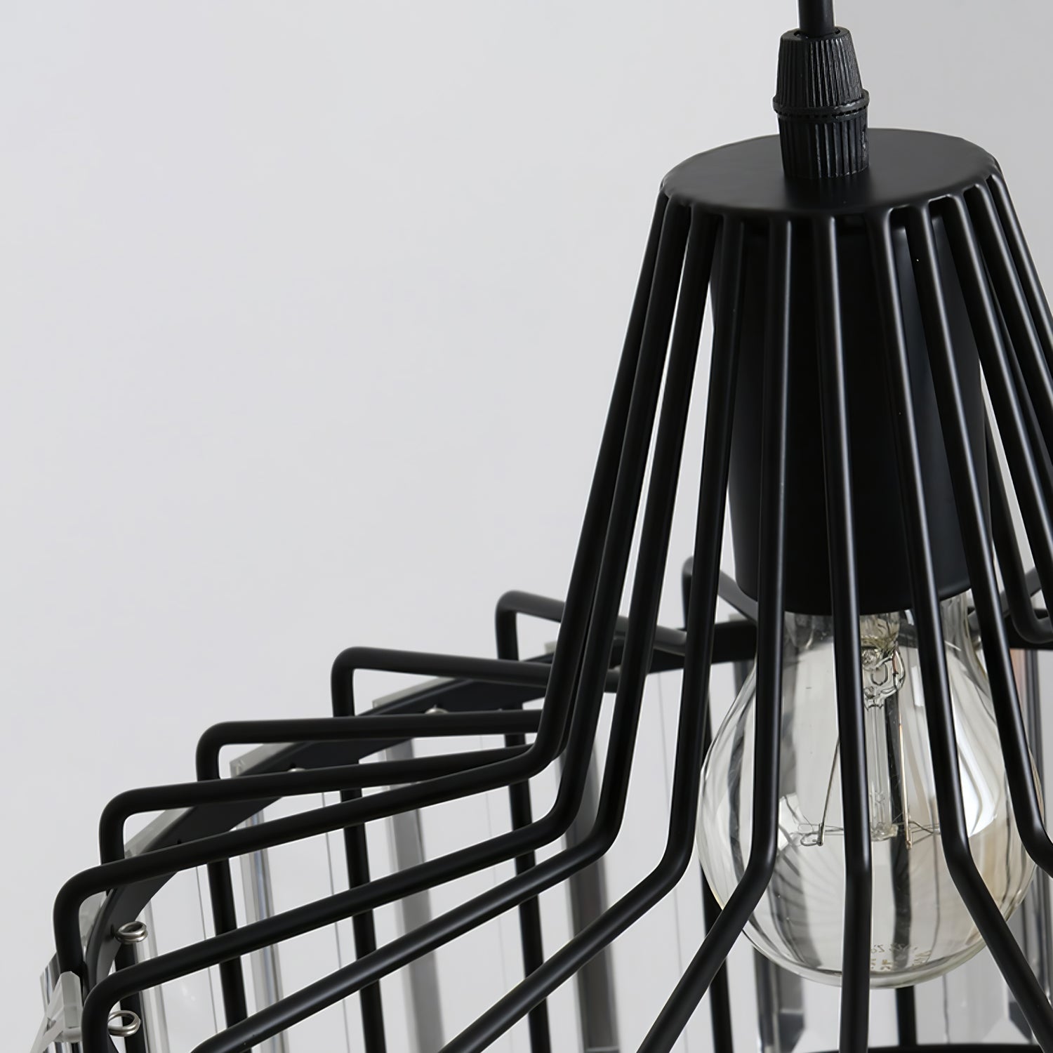 Modern Black Crystal Pendant Light | Elegant Hanging Fixture
