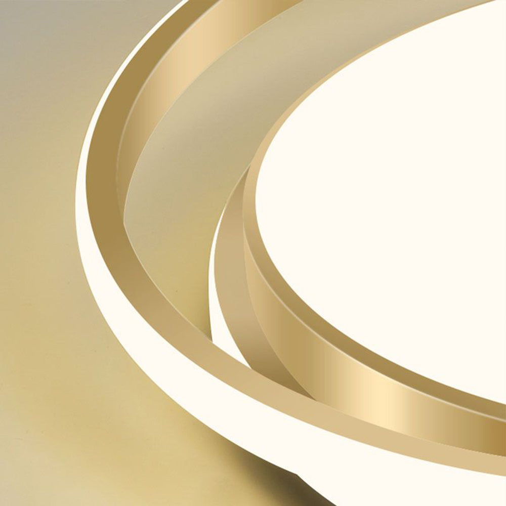 Minimalist LED Circle Ceiling Light | Modern Gold Flush Mount