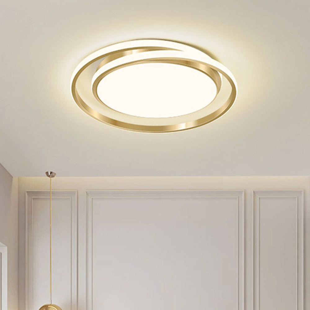 Minimalist LED Circle Ceiling Light | Modern Gold Flush Mount