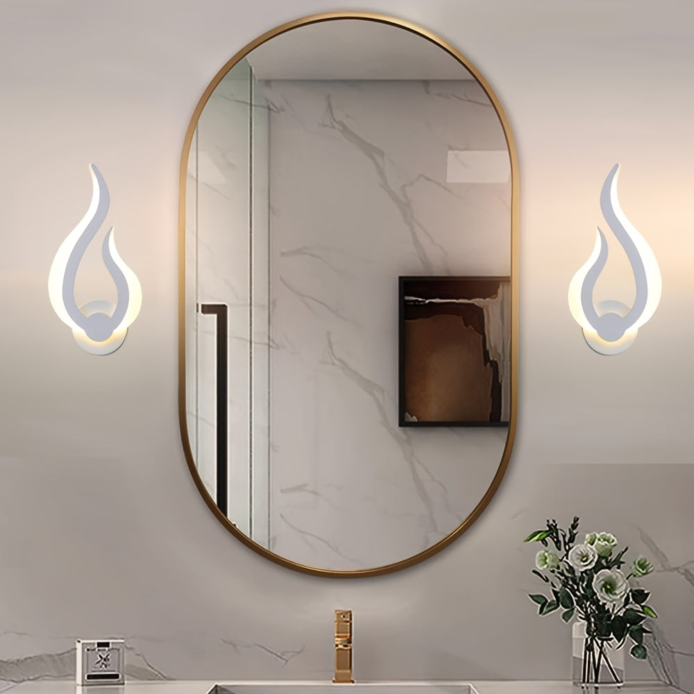 Modern Flame LED Wall Light | 10W Warm White Sconce