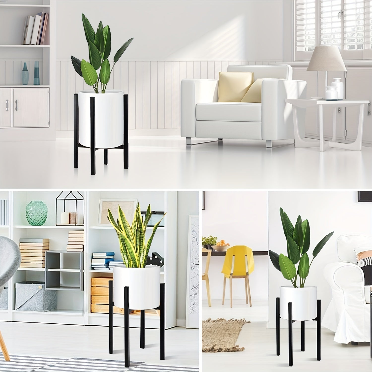 Adjustable Metal Plant Stand | Modern Indoor & Outdoor Flower Pot Holder