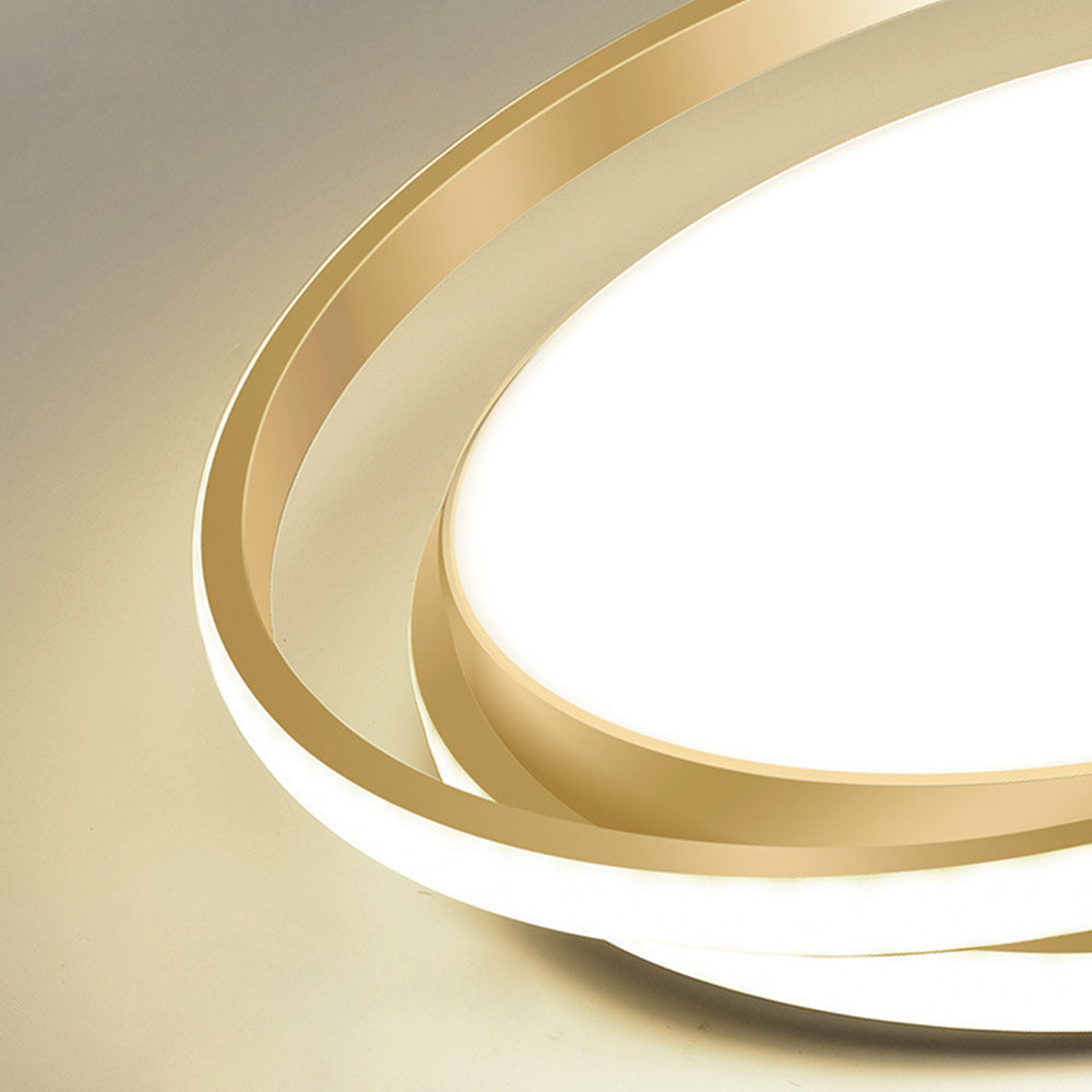 Minimalist LED Circle Ceiling Light | Modern Gold Flush Mount