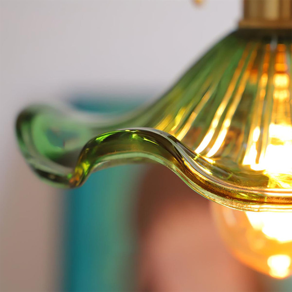 Illuminate Your Room with Elegance | Flower Glass LED Pendant Light