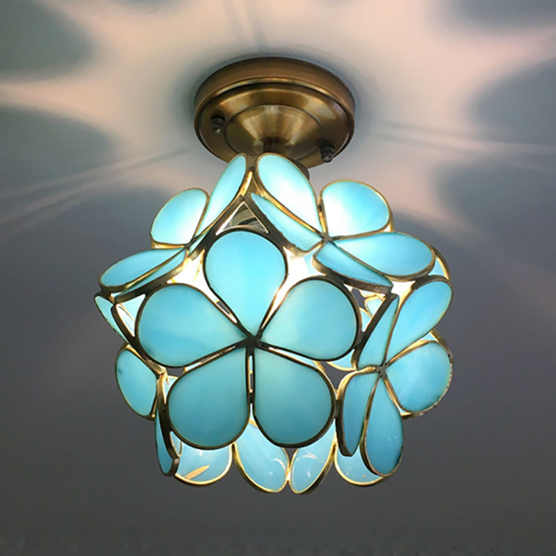 Retro Flower Ceiling Light | Colourful Vintage-Inspired PVC Flush Mount