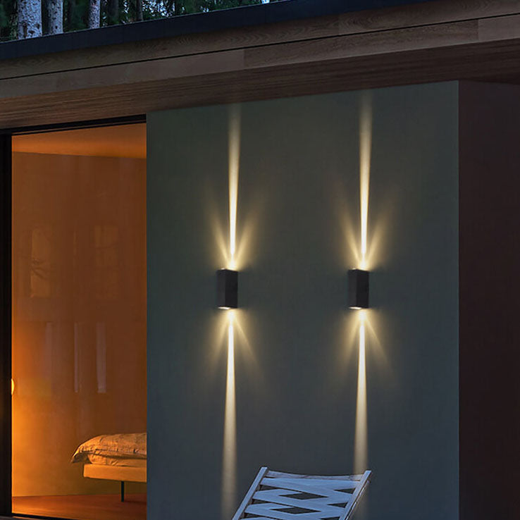 Modern Waterproof LED Outdoor Wall Lamp | Rectangular Sconce Light