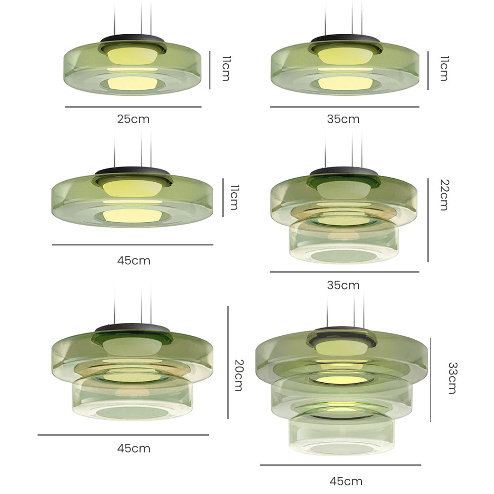 Glass Pendant Lamp | Bauhaus Style Hanging Light