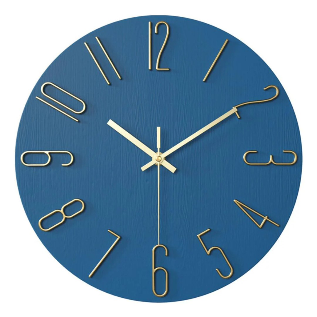 Noble Modern Wall Clock | Minimalist Gold Design