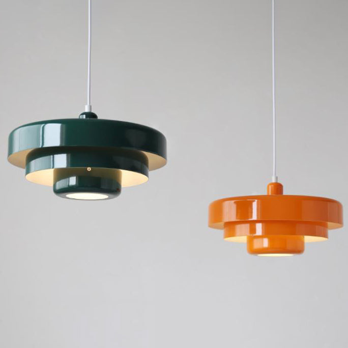 Nordic Vintage Multi-Layered Pendant Lamp | Modern Retro Hanging Light