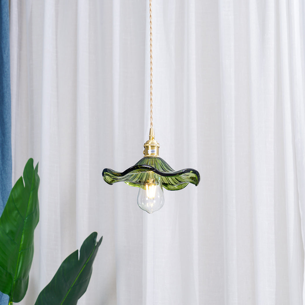 Illuminate Your Room with Elegance | Flower Glass LED Pendant Light