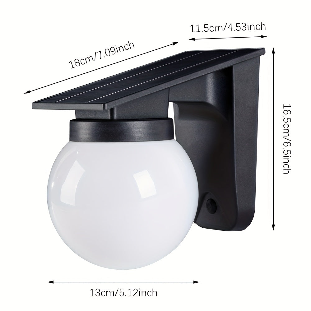 Solar Globe LED Wall Light | Smart Dimmable Outdoor Lighting
