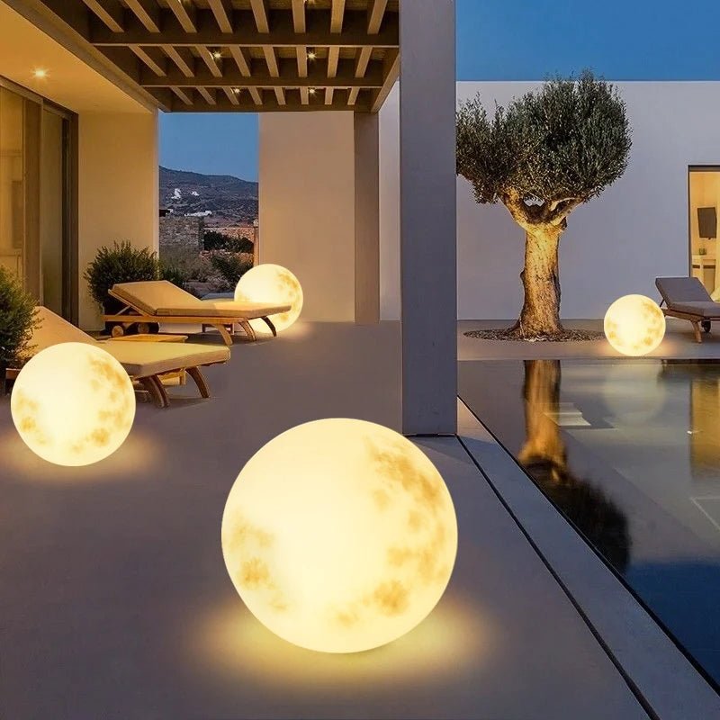 Moonlight Garden Lamp | Outdoor Lunar Sphere Light