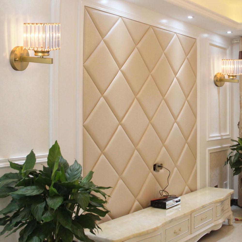 Crystal Wall Light | Modern Glass & Iron Sconce