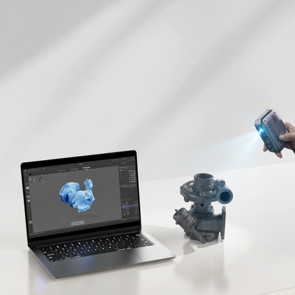 Escáner 3D portátil de escritorio con escaneo de modelo y alta precisión de imagen