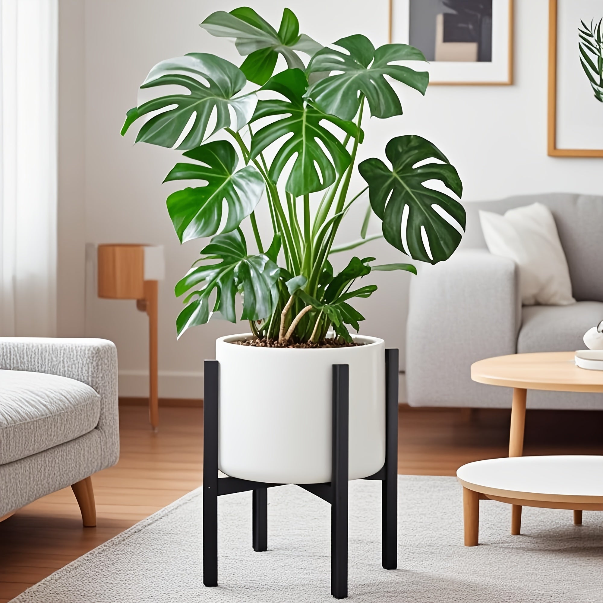 Adjustable Metal Plant Stand | Modern Indoor & Outdoor Flower Pot Holder
