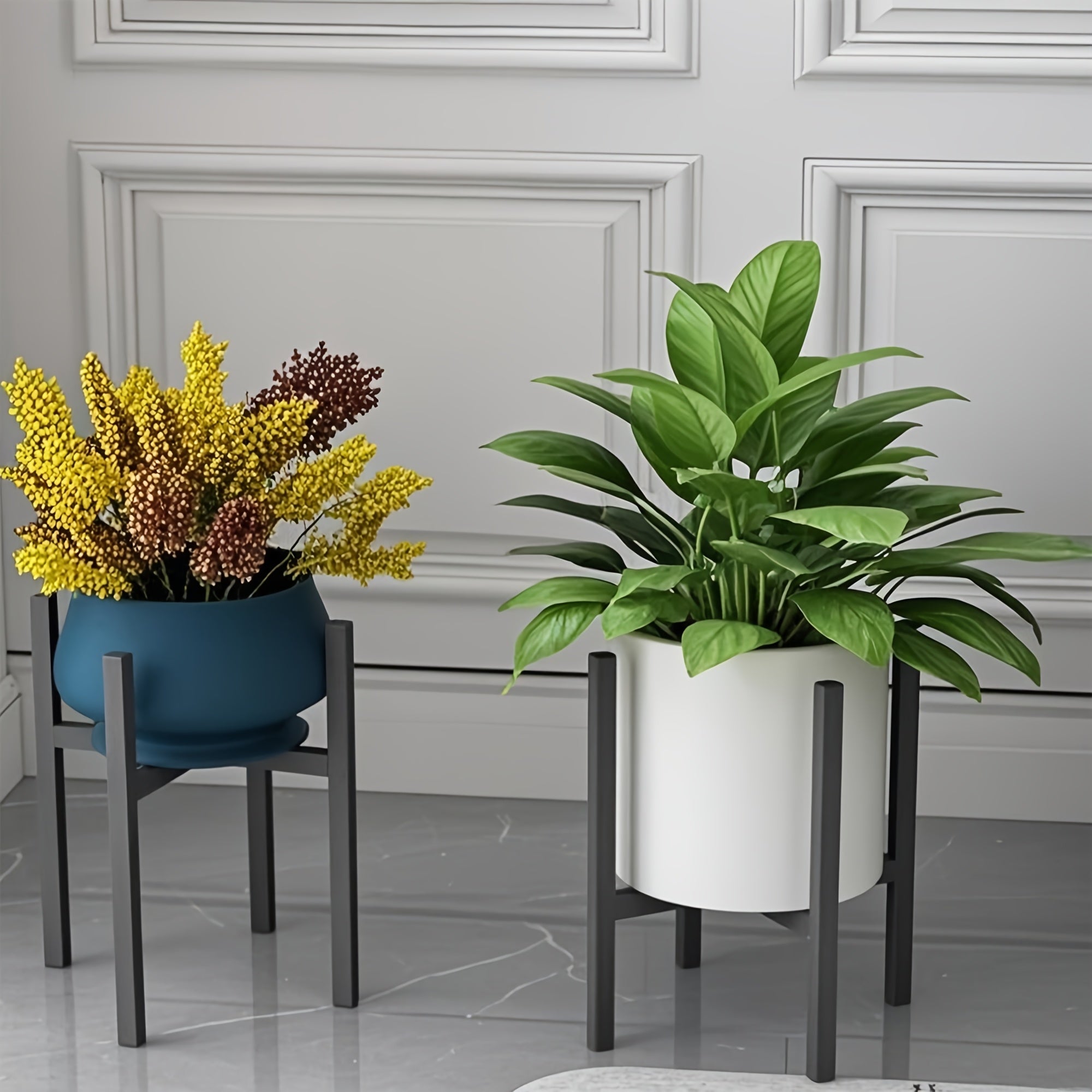 Adjustable Metal Plant Stand | Modern Indoor & Outdoor Flower Pot Holder