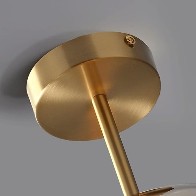 Vintage Bubble Glass Ceiling Light | Retro Amber Glass Pendant