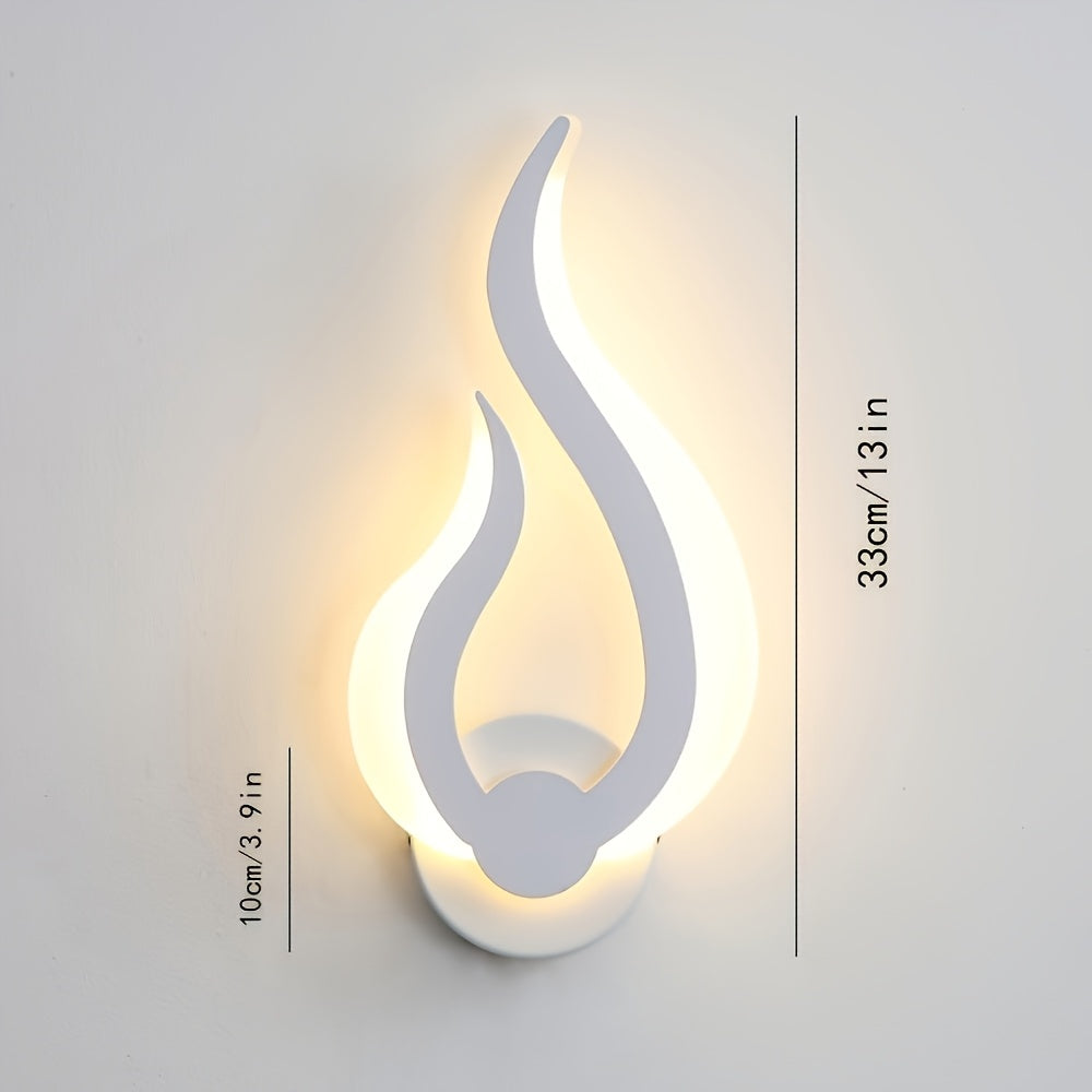Modern Flame LED Wall Light | 10W Warm White Sconce