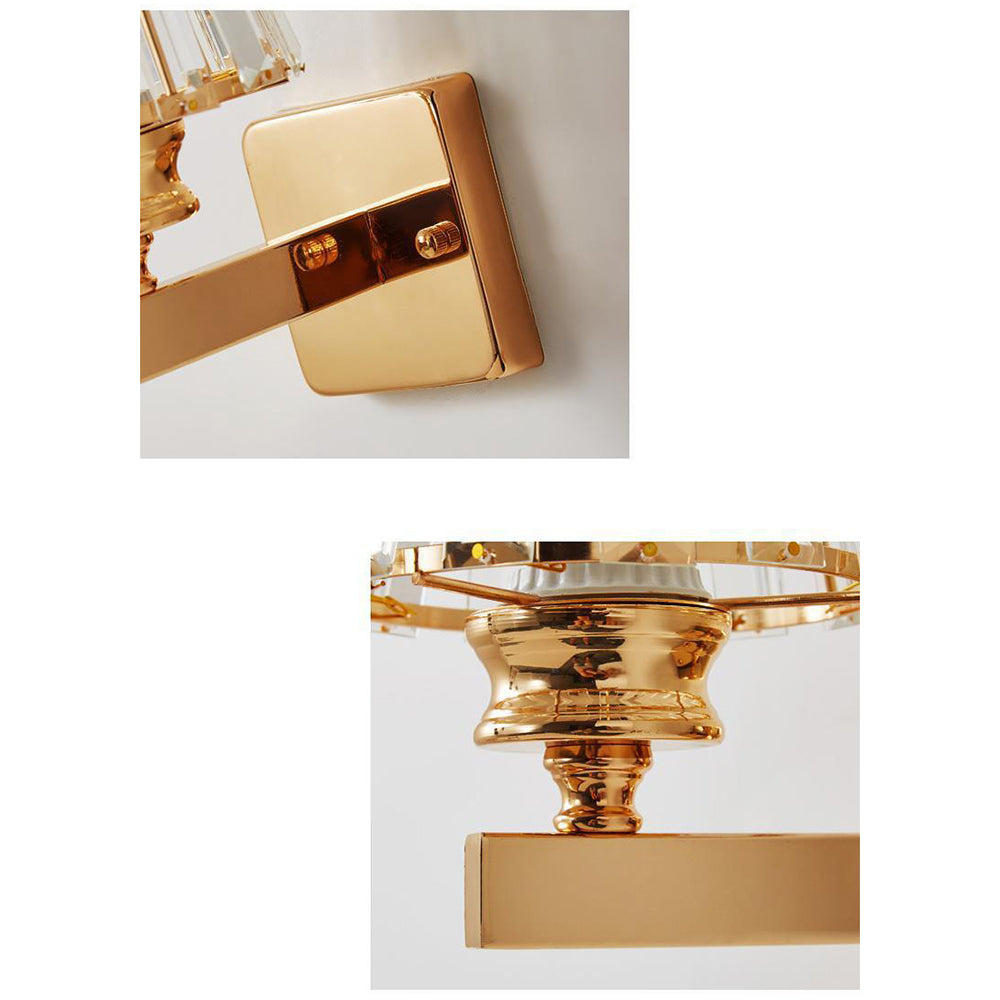 Crystal Wall Light | Modern Glass & Iron Sconce