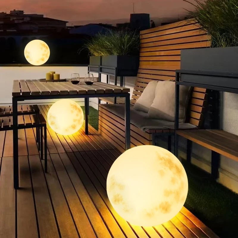 Moonlight Garden Lamp | Outdoor Lunar Sphere Light