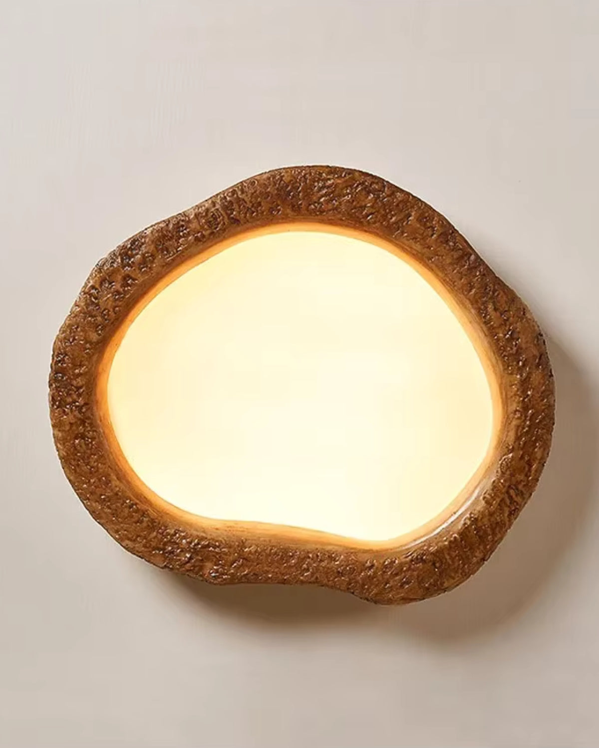 Le Halo Bois Ceiling Light | Rustic Wood-Inspired LED Lamp