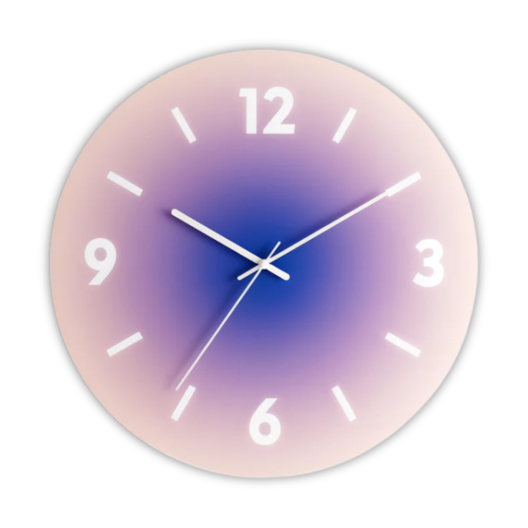 Sunset Glass Wall Clock | Modern Gradient Design