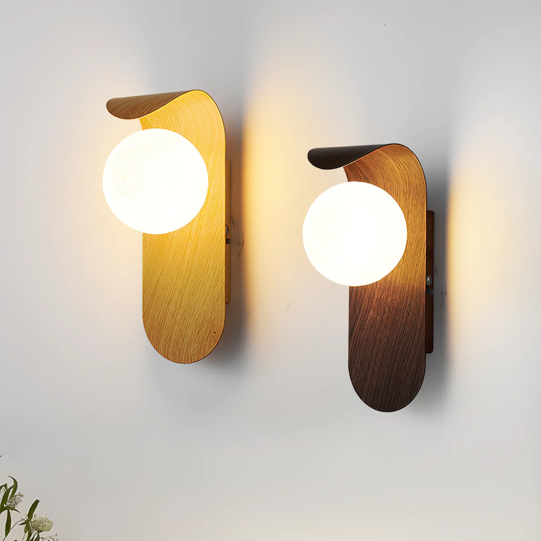 Icar Scandinavian LED Wall Lamp | Minimalist Wooden Design