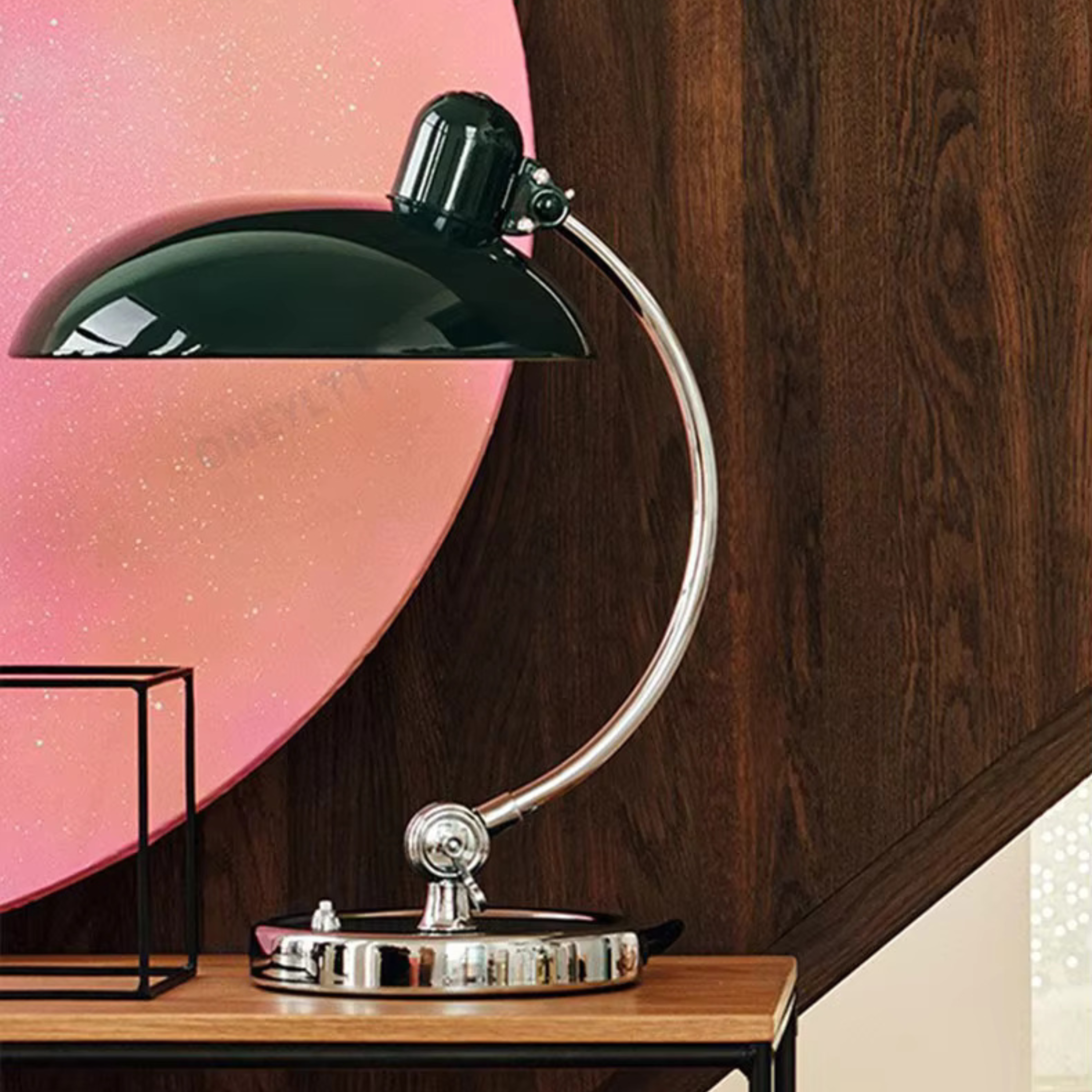 ScandiArc Table Lamp | Bauhaus-Inspired Curved Metal Design