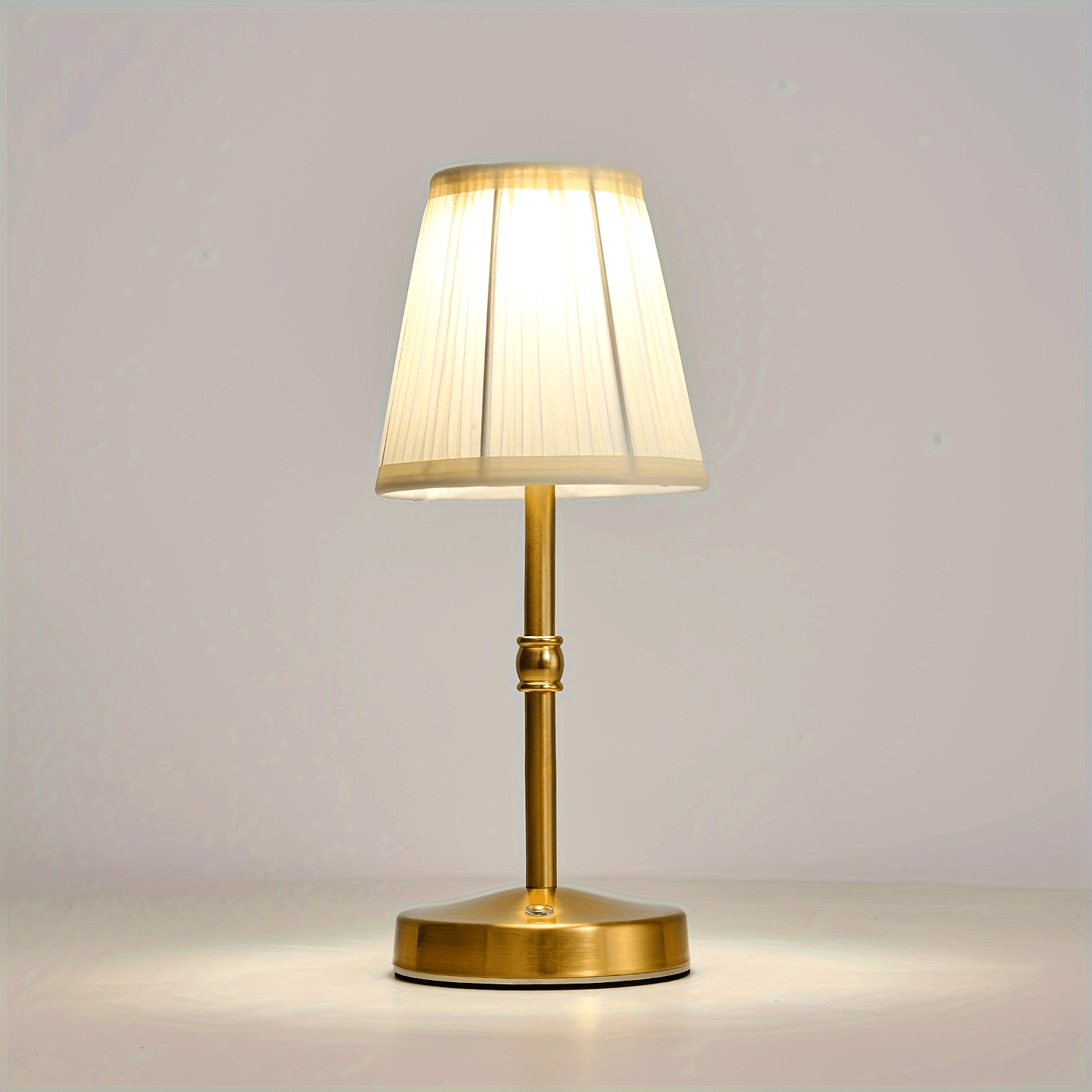 Cordless Antique Brass Table Lamp | Rechargeable Touch LED Light