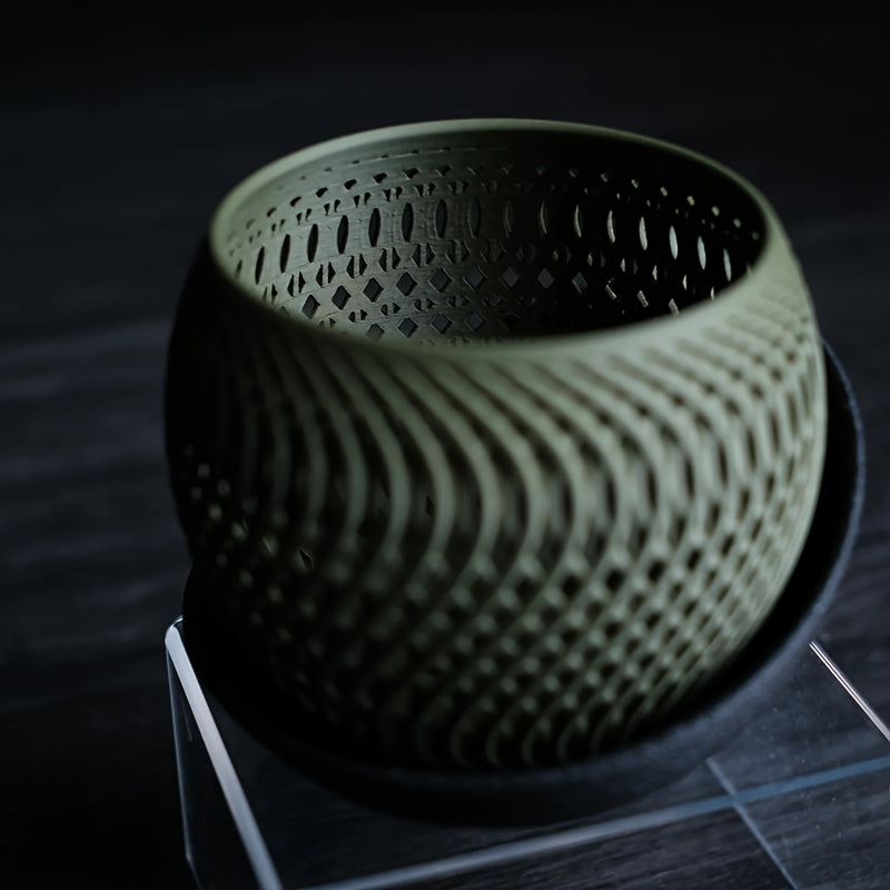 Mirage Orchid Planter | Modern Woven-Texture Decorative Pot with Air Circulation Tray
