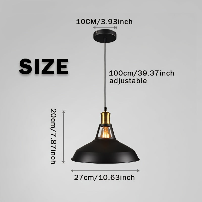 Industrial Metal Pendant Light | Retro Loft Style