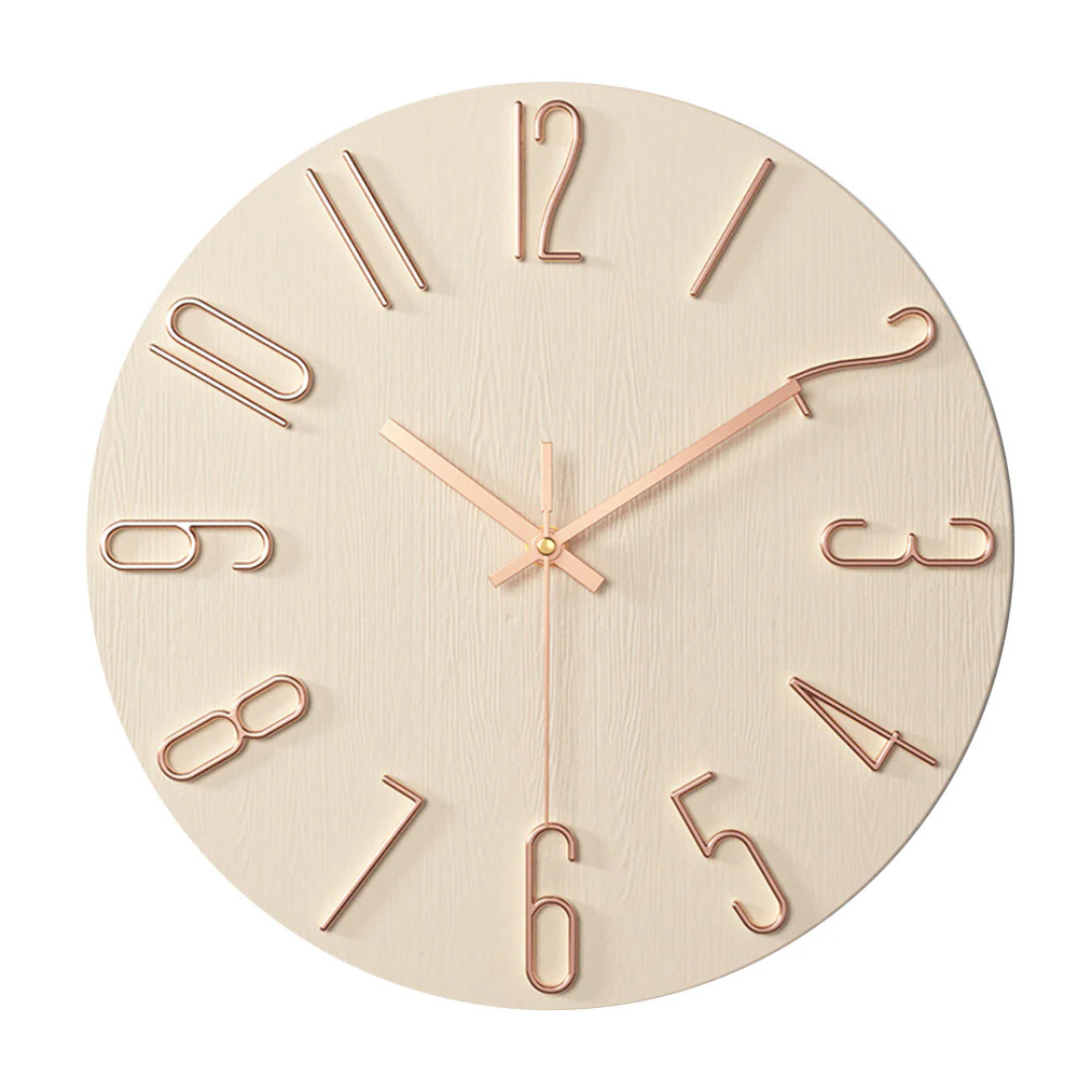 Noble Modern Wall Clock | Minimalist Gold Design