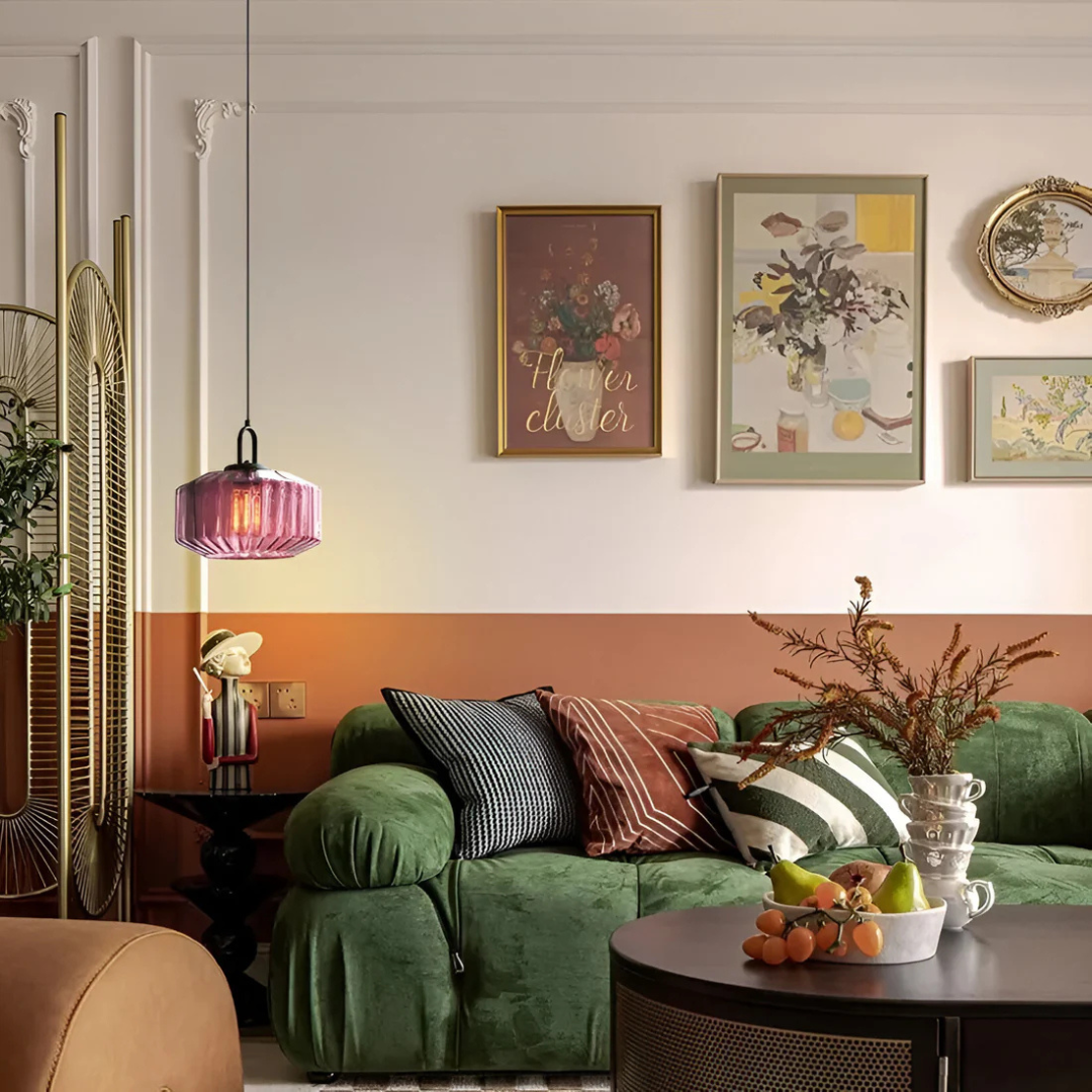 Mireta Glass Pendant Light | Retro-Coloured Glass Design