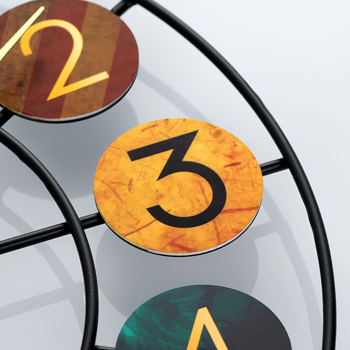 Colourful Metal Wall Clock | Retro Iron Design
