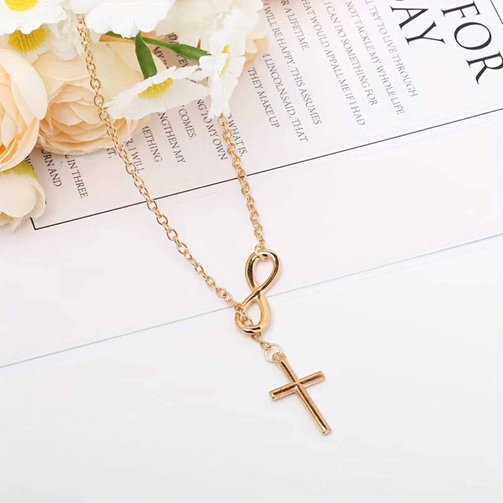 Collana con Ciondolo Croce Argento Vintage Regalo per la Festa della Mamma