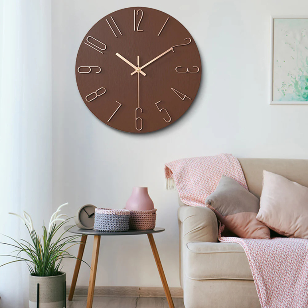 Noble Modern Wall Clock | Minimalist Gold Design
