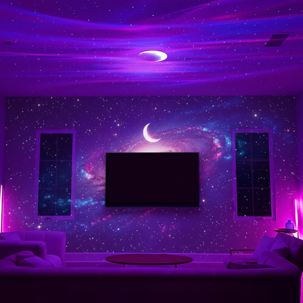 Proiettore Notturno Aurora Lampada Galassia a LED Telecomando