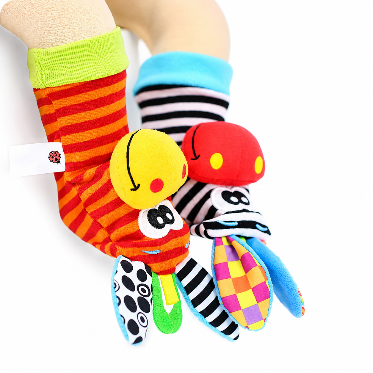 Calcetines sensoriales para bebé, calcetines de felpa para bebé, pulseras para muñeca