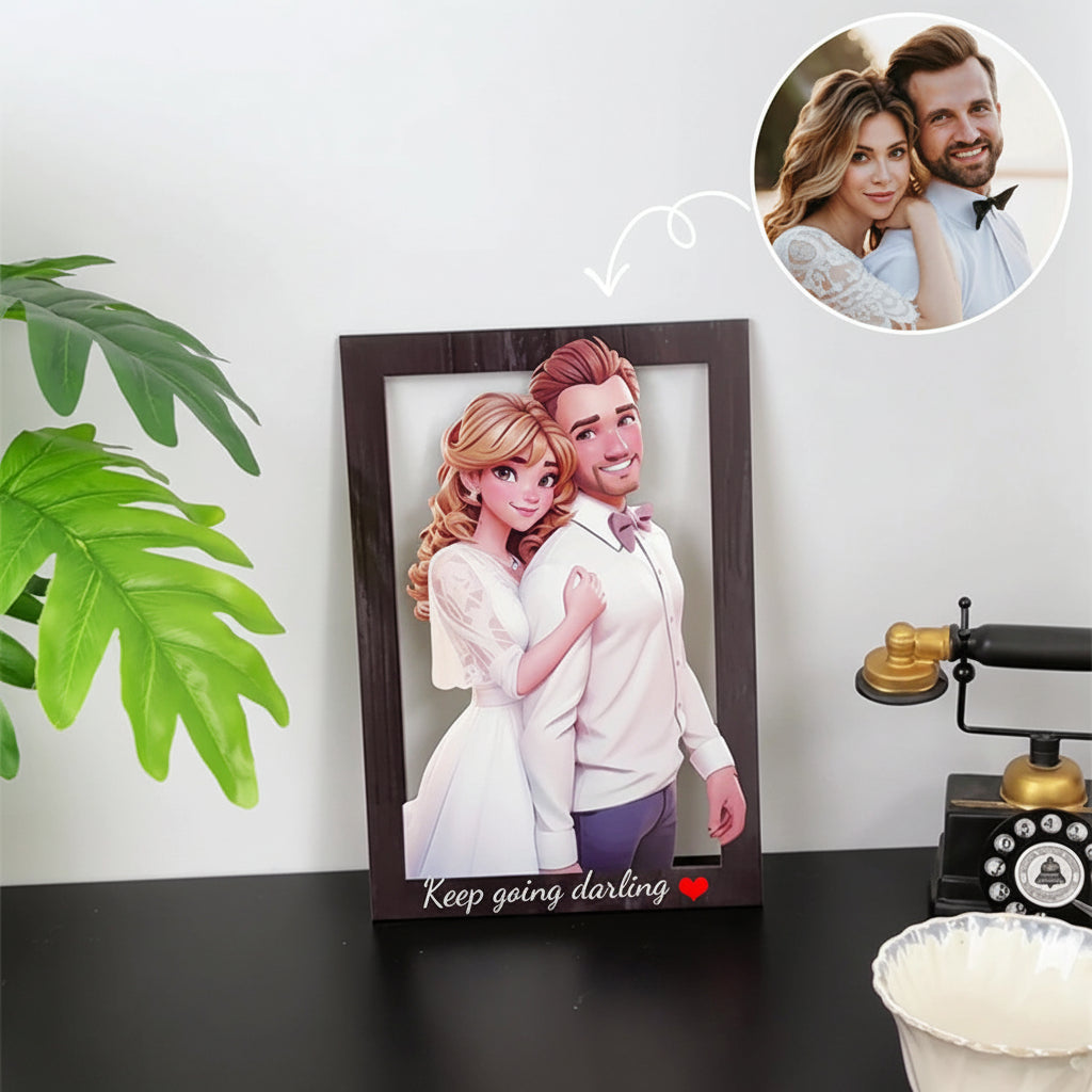 Arte da parete Cornice fotografica tridimensionale in legno personalizzata Regalo decorativo
