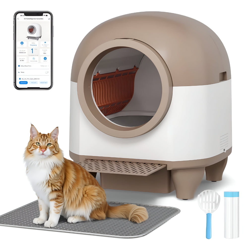 Lettoio per gatti automatico autopulente con controllo tramite applicazione