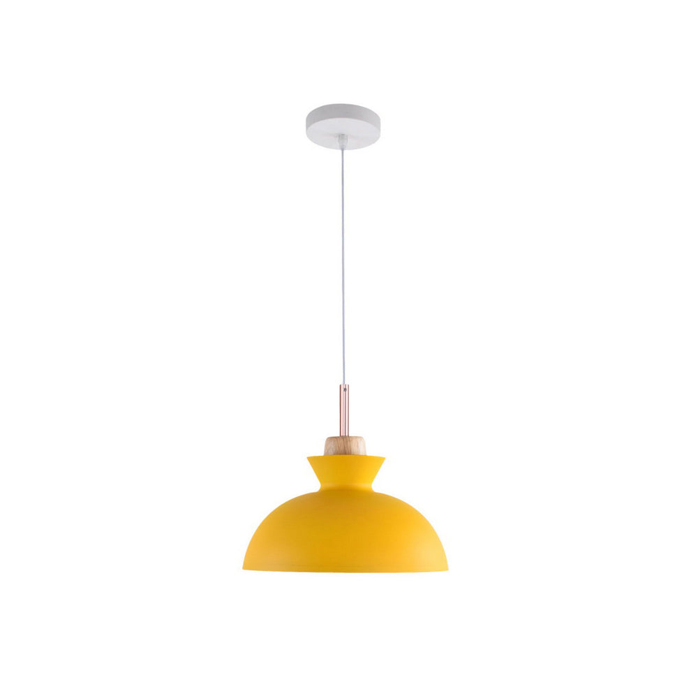 Modern Single Pendant Dome Light | Scandinavian Metal Hanging Lamp
