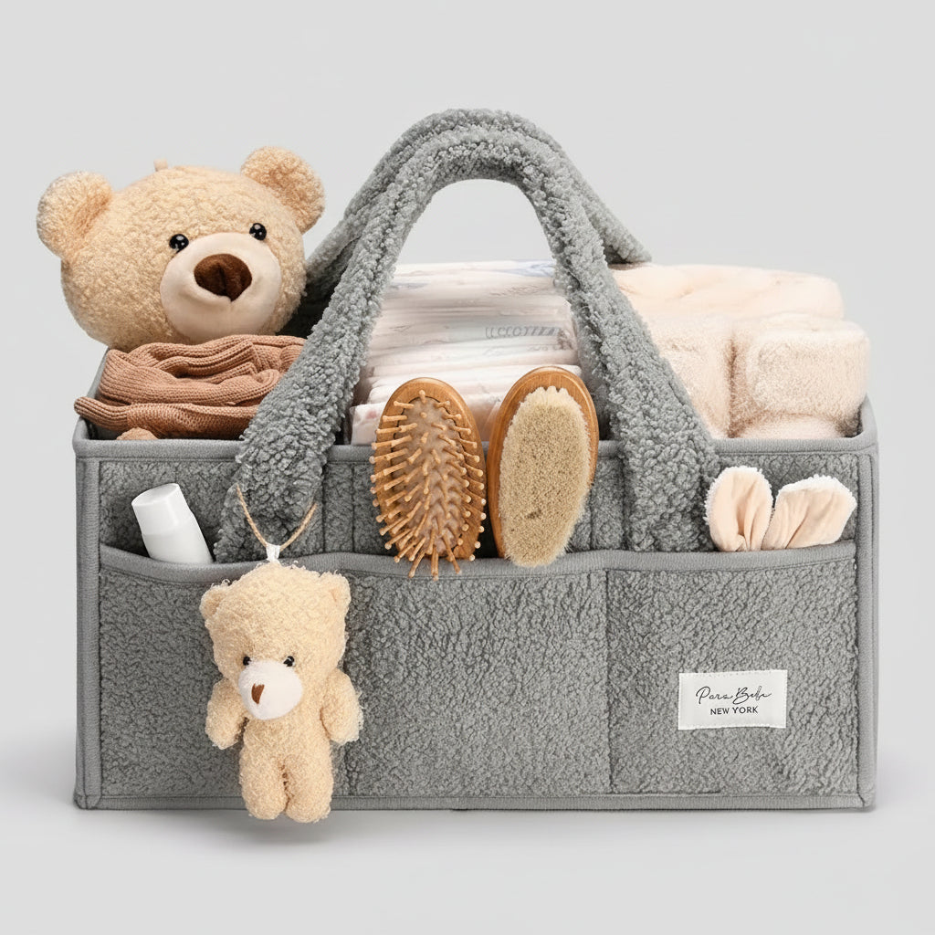 Baby Organizer Korb Plüsch Windeln Zubehör Aufbewahrung – DecorsDeluxe