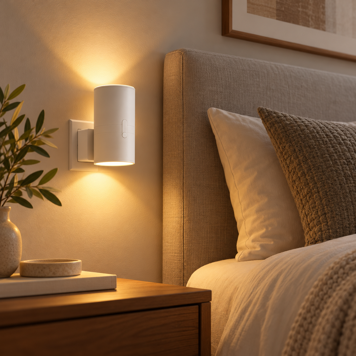 Dimmbarer LED-Wandstrahler mit Stecker