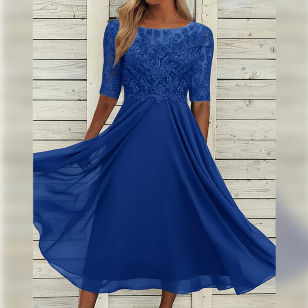 Vestido Largo Mujer Elegante Gasa Fiesta