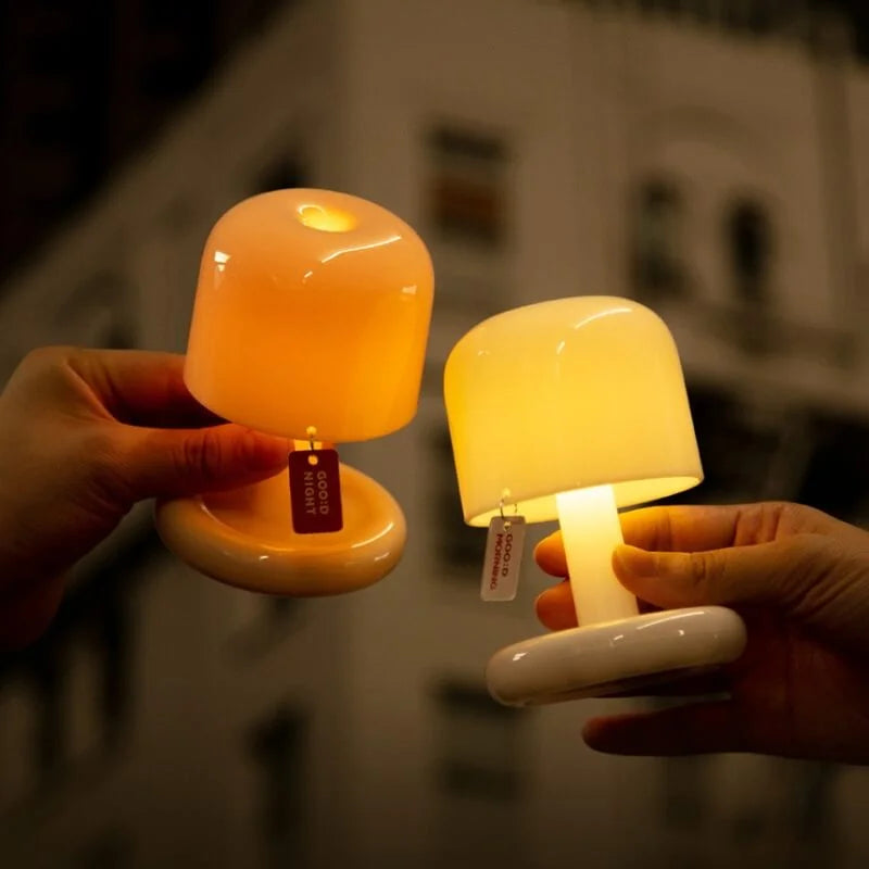 Sunset Glow Mushroom Lamp | Rechargeable Touch Night Light
