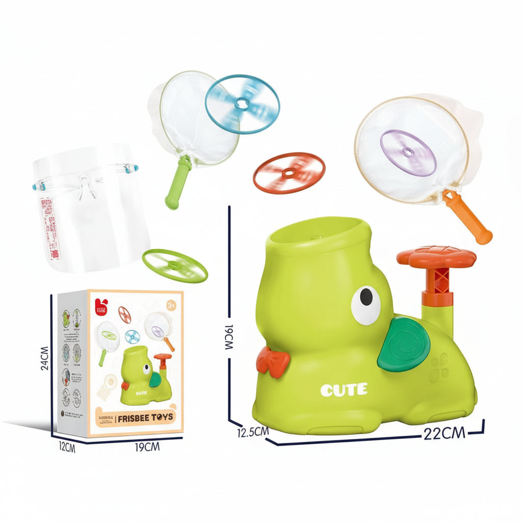 Gioco per bambini con rete per lanciare frisbee, set per gioco attivo di presa