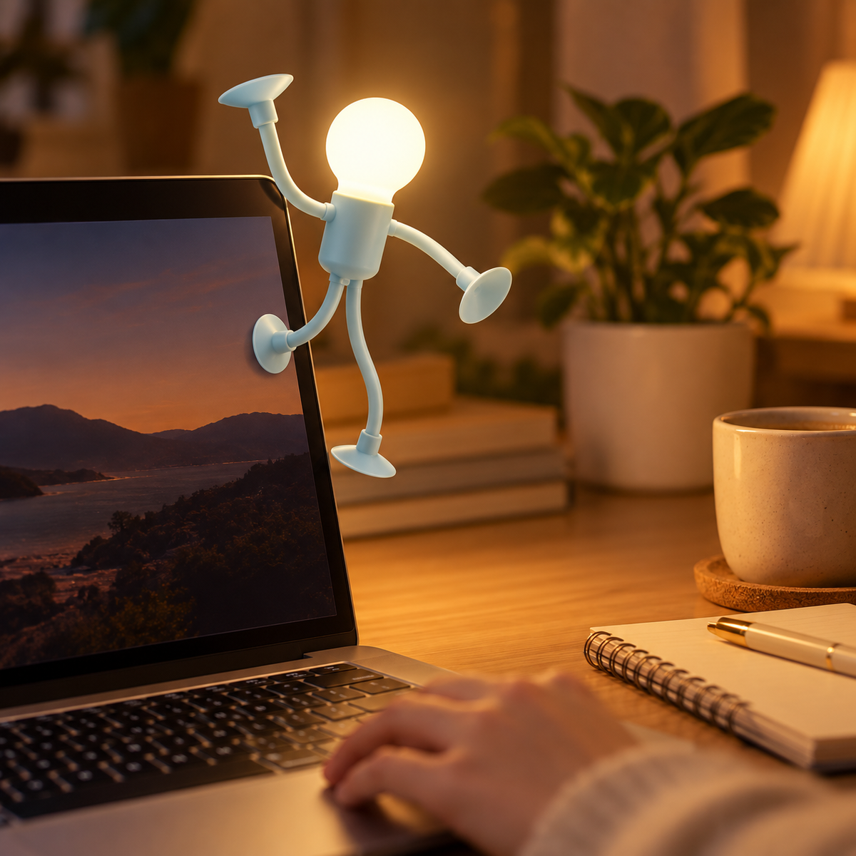 Flexible LED-Tischlampe, kreativ, verstellbar und faltbar