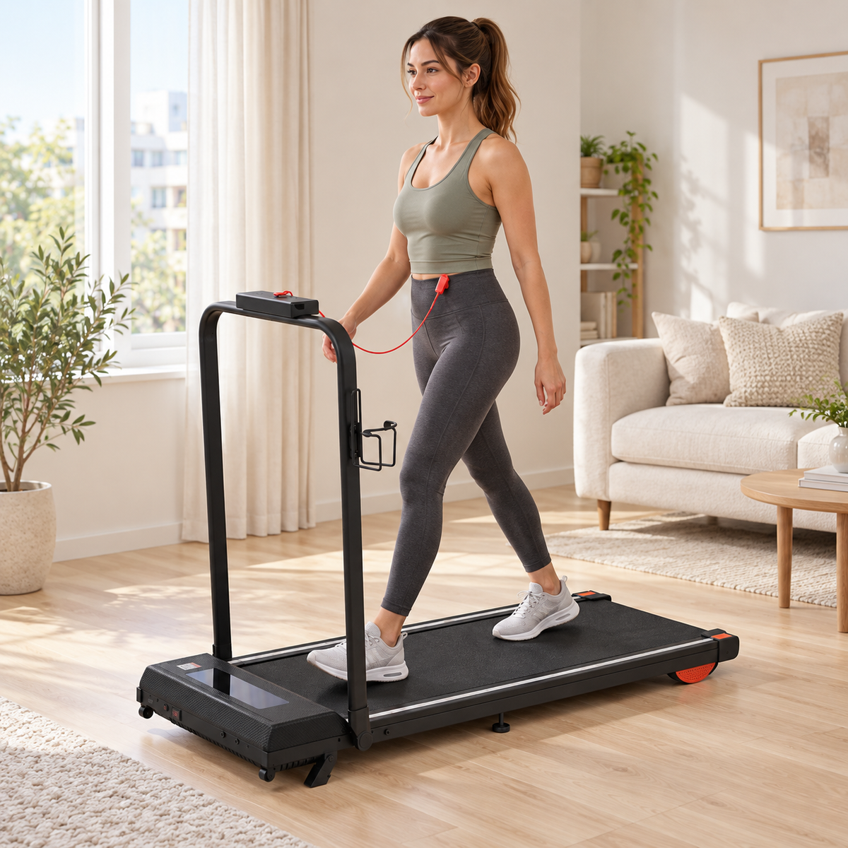 Klappbares Laufband, kompaktes, platzsparendes Design für zu Hause