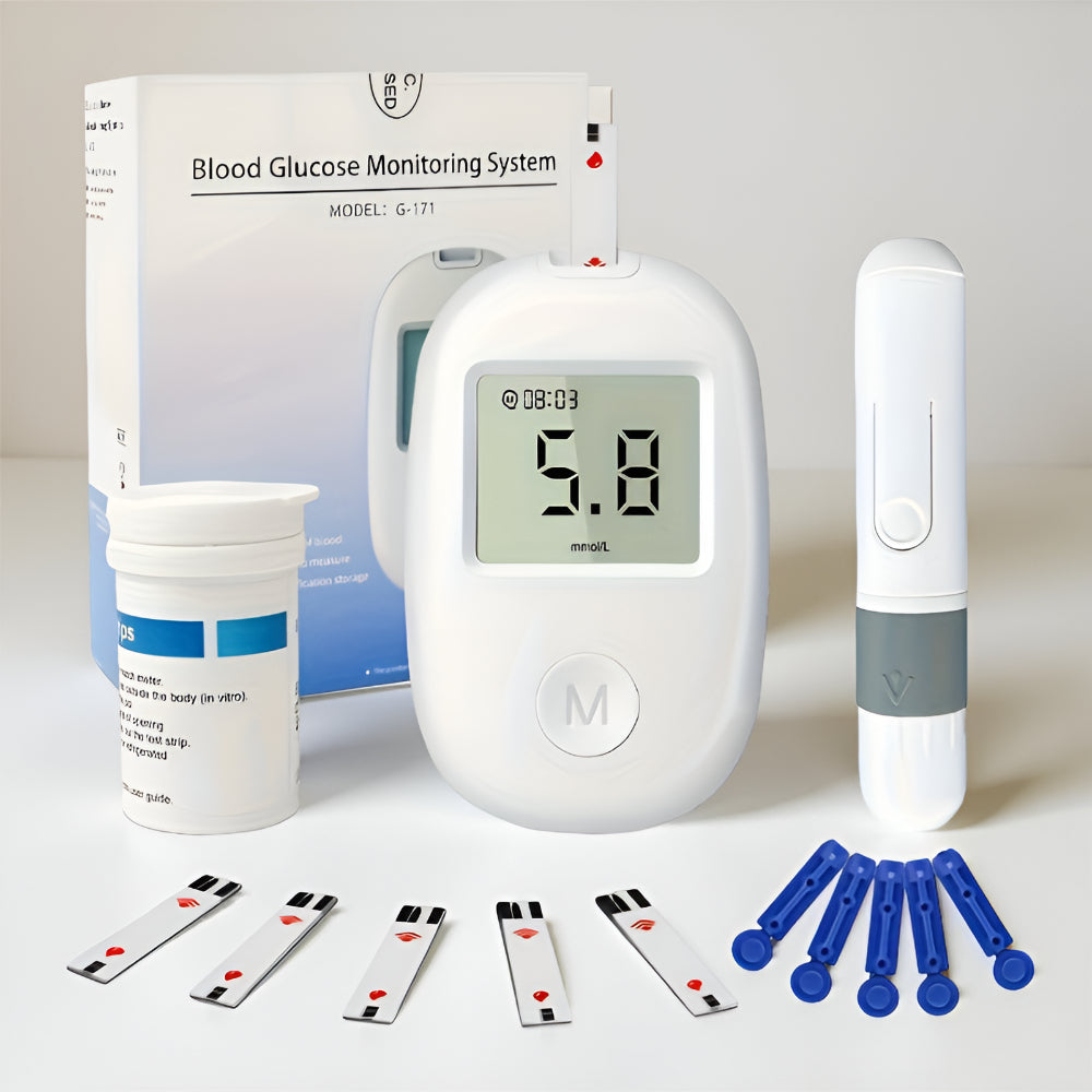 Glucose Monitor Kit Digital Blood Sugar Test Meter Device